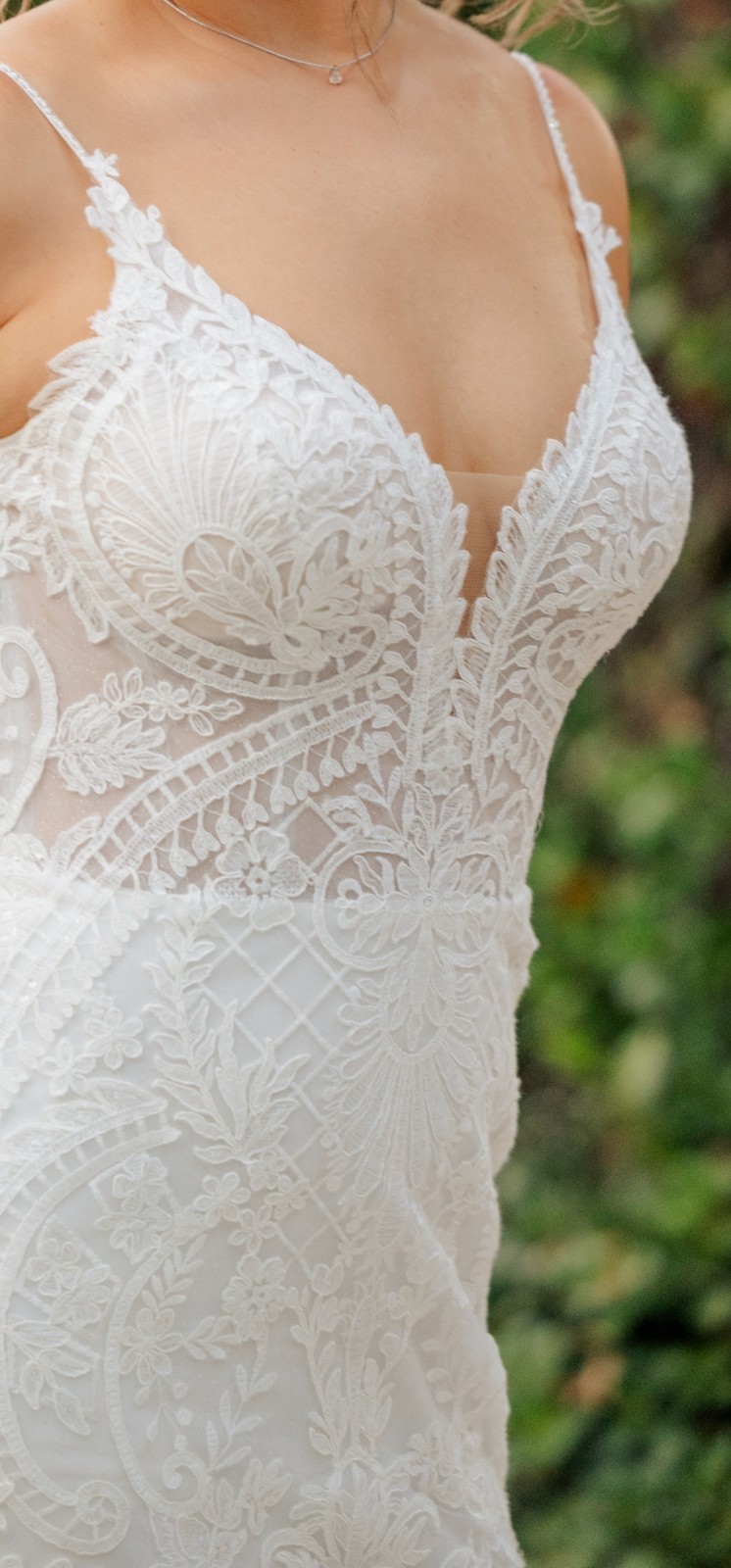 Mermaid Lace And Glitter Wedding Dress