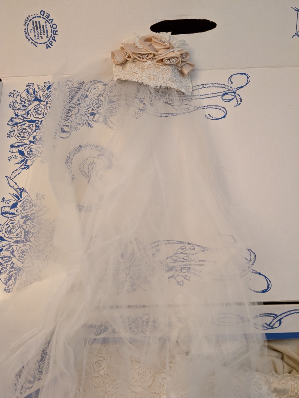 Priscilla Of Boston Designer Wedding Gown And Veil Vintage 90’s $1800