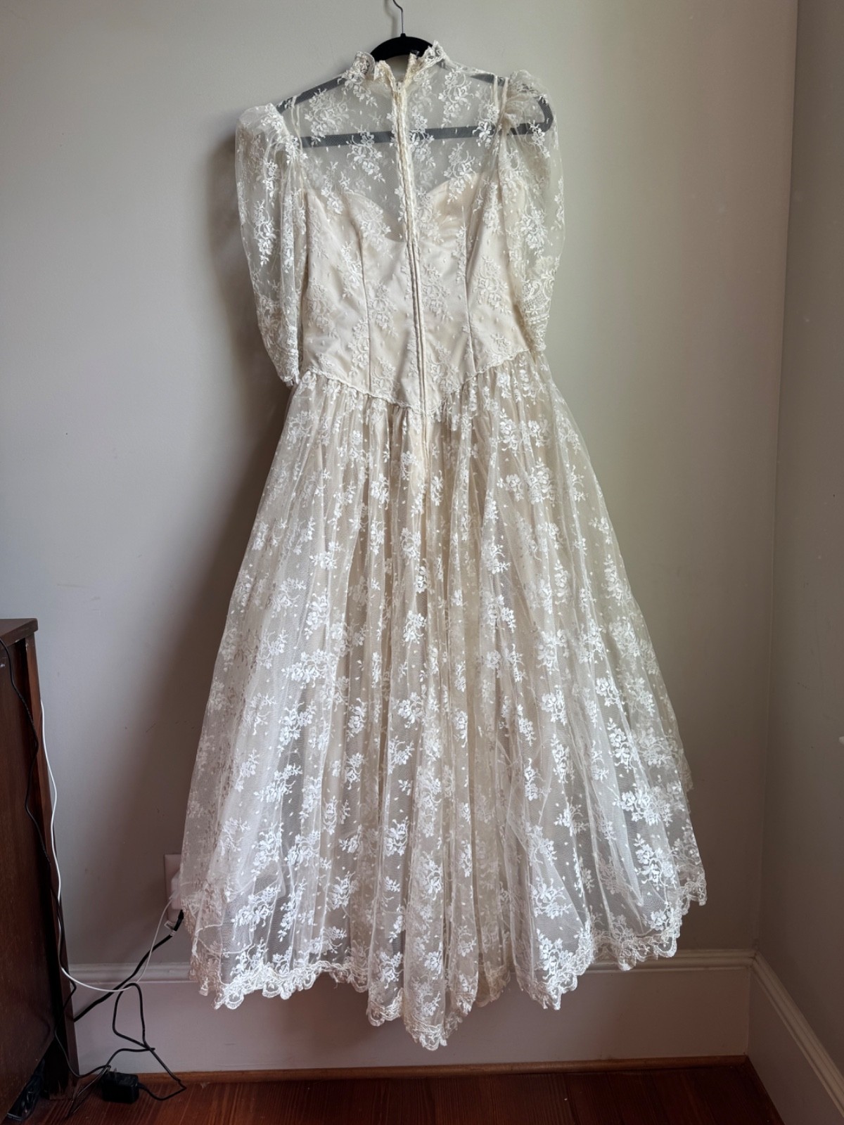 Barbara Q For Darva Vintage Lace Wedding Dress Sz 10- Reception Dress/Going Away