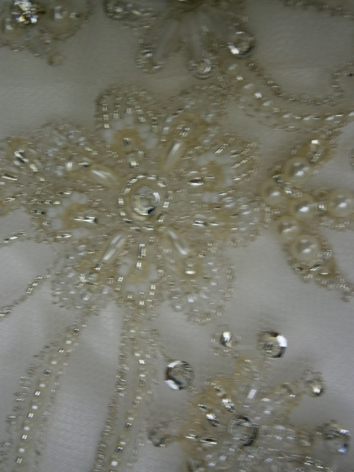 Casablanca 2141 Wedding Dress 12 White Fit & Flare Satin Beaded Illusion Elegant