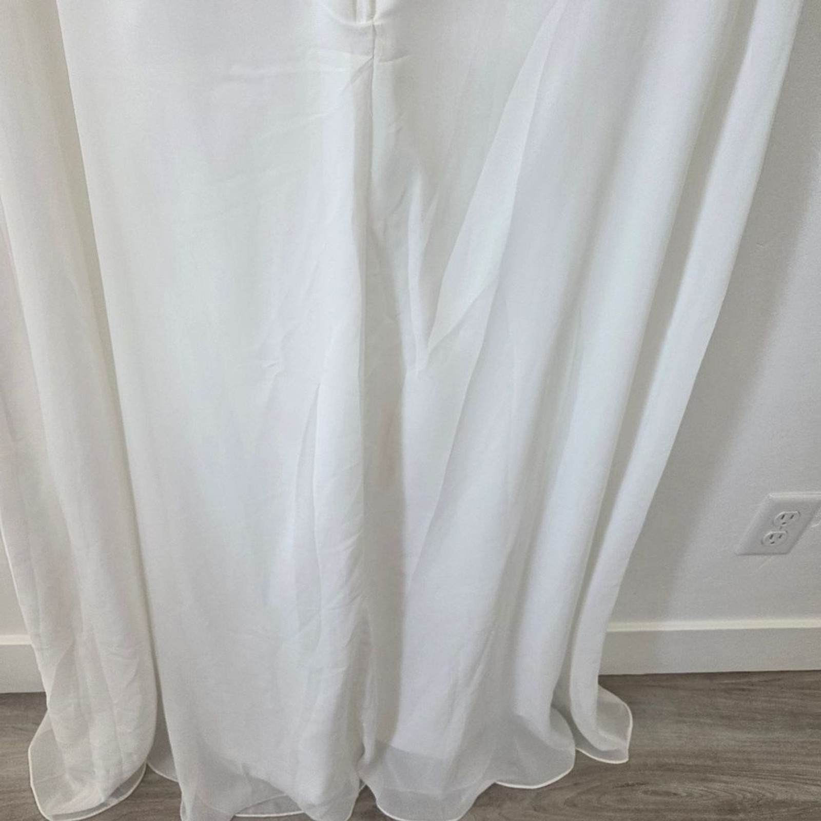 NEW Size 20 Wedding Dress Sleeveless Lace Bodice Chiffon Skirt Plus Size Bridal