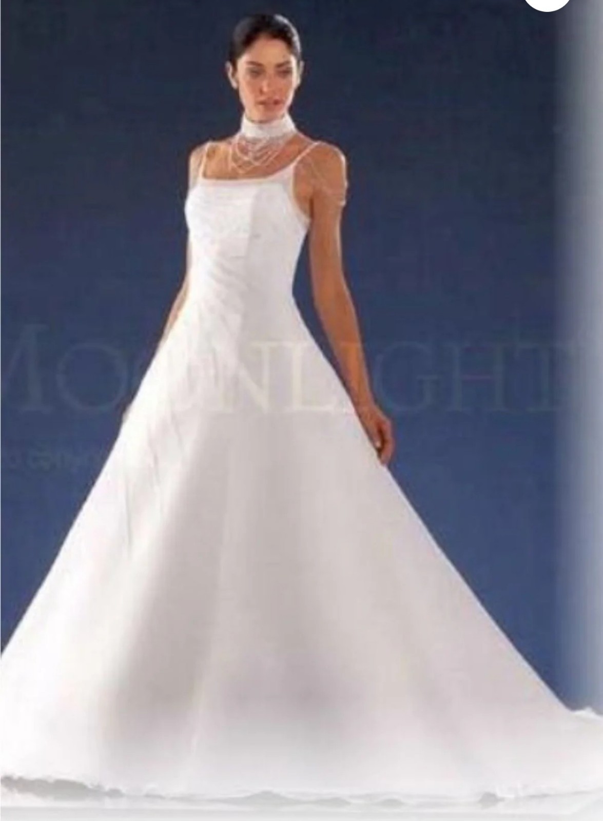 Moonlight Elegant White Wedding Dress Size 4 Retail $5,000