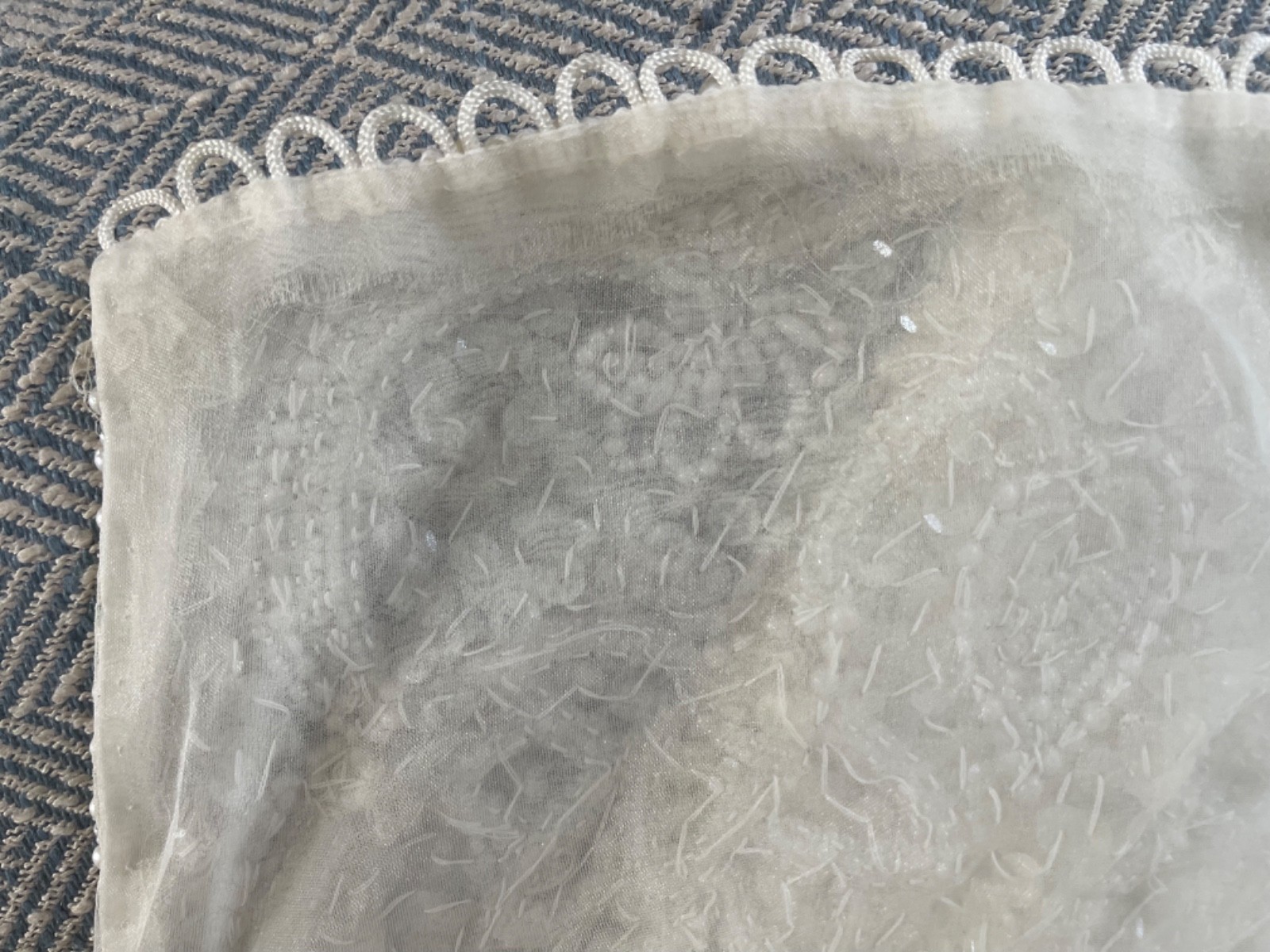 Vintage Beaded Alfred Angelo Wedding Gown Topper Bolero Jacket