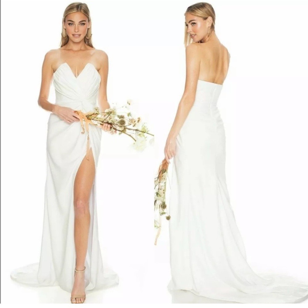 NOEL AND JEAN BY KATIE MAY Wisteria Strapless Trumpet Wedding Dress Small