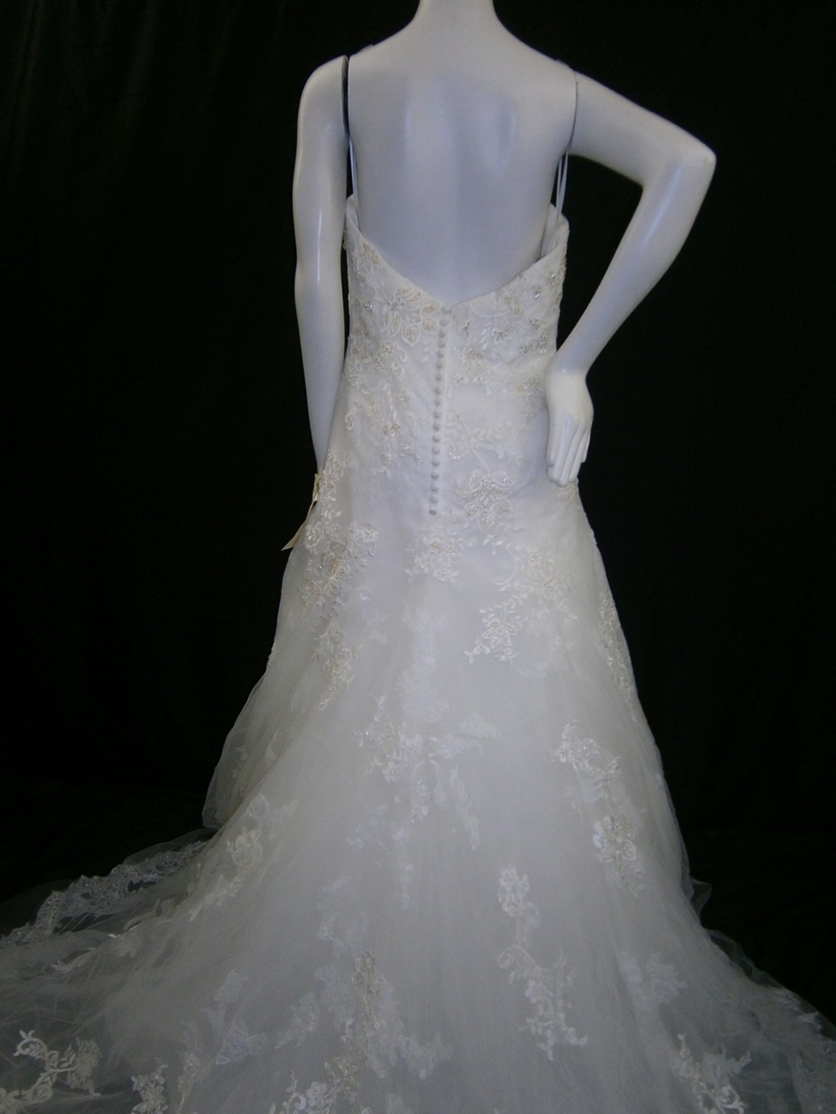 Casablanca Sample Wedding Dress Gown 10 Ivory A-LIne Lace Bling Romantic NWT