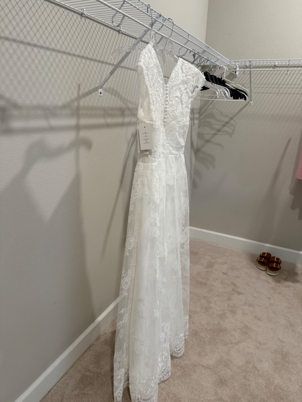 Beautiful Brand New With Tags Full Length A Line Wedding Dress Size 12