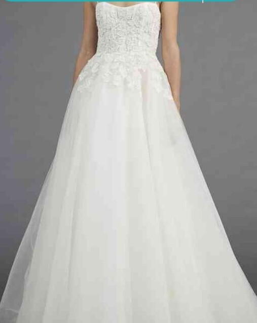 Nouvelle Amsale Hand Beaded Tulle Embellished Ivory Wedding Dress Size 8 $6700