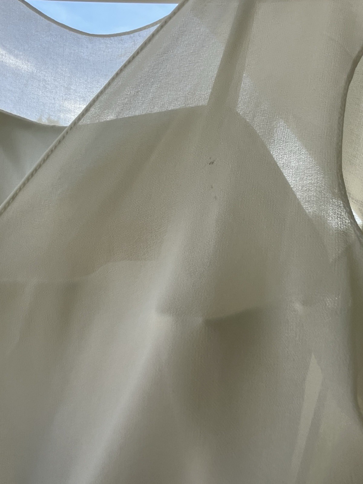 Vintage Ivory Tea Length Wedding Dress 5 Layers Tulle And Satin Long Sash WOW