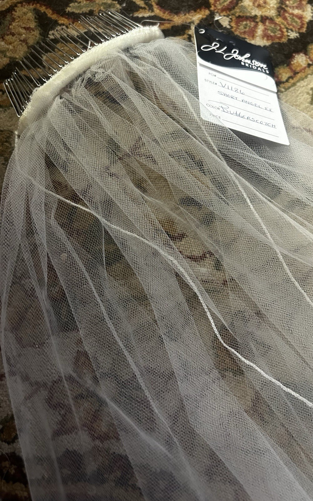 ALLURE 9459 WEDDING GOWN SIZE 10 CHAMPAGNE AND IVORY VEIL NEW WITH TAGS And BAG
