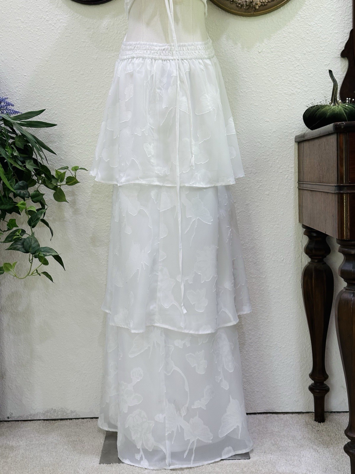 Romantic White Ruffle Dress | Cottagecore Bridal Dress | Beach Wedding
