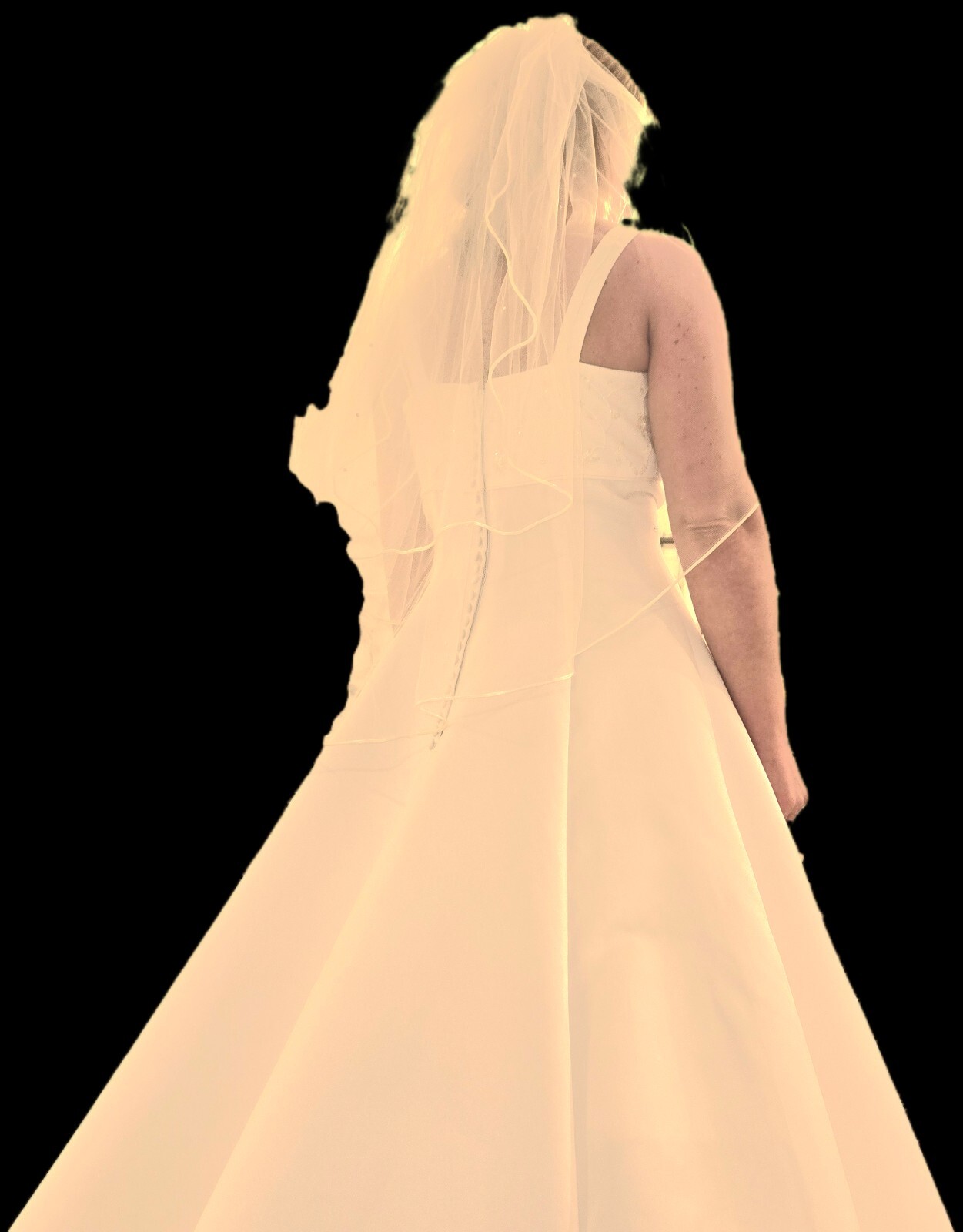 Oleg Cassini David Bridal Wedding Dress Style 2165BX size 14 White Buttons