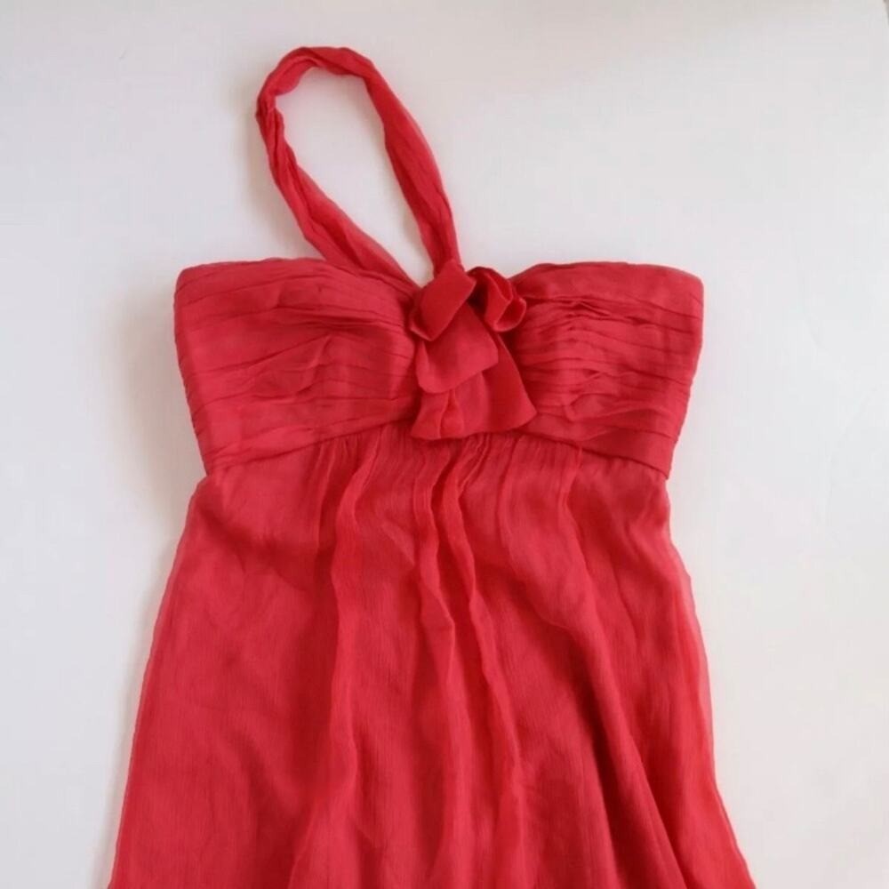Amsale 8 Salmon Silk One-Shoulder Special Occasion Dress
