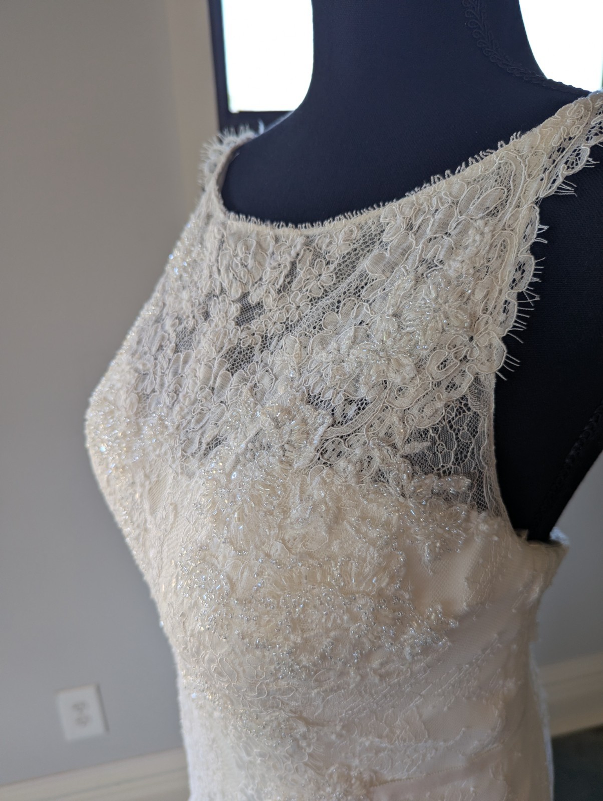 Melissa Sweet Wedding Dress,251110, Ivory, Boho Vintage Look, 12, Pads For Fill