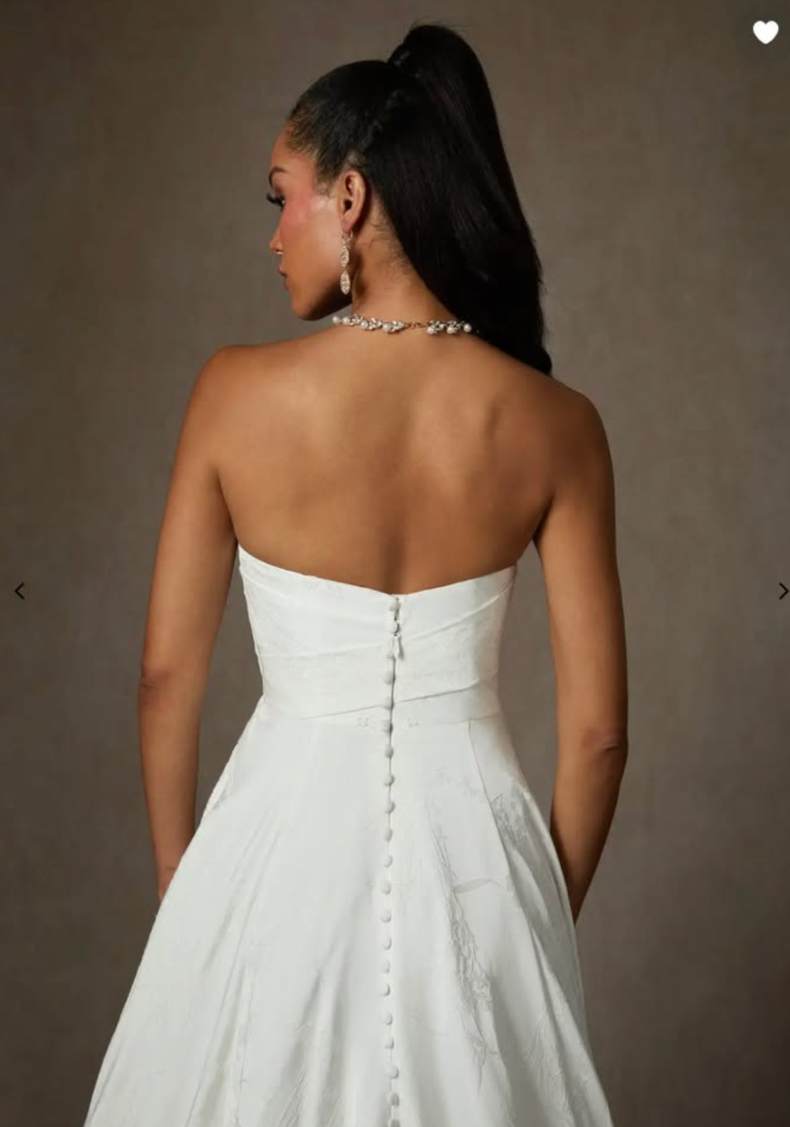 NWT! Gorgeous Floral Jacquard Wedding Dress – Size 18 – White – Strapless