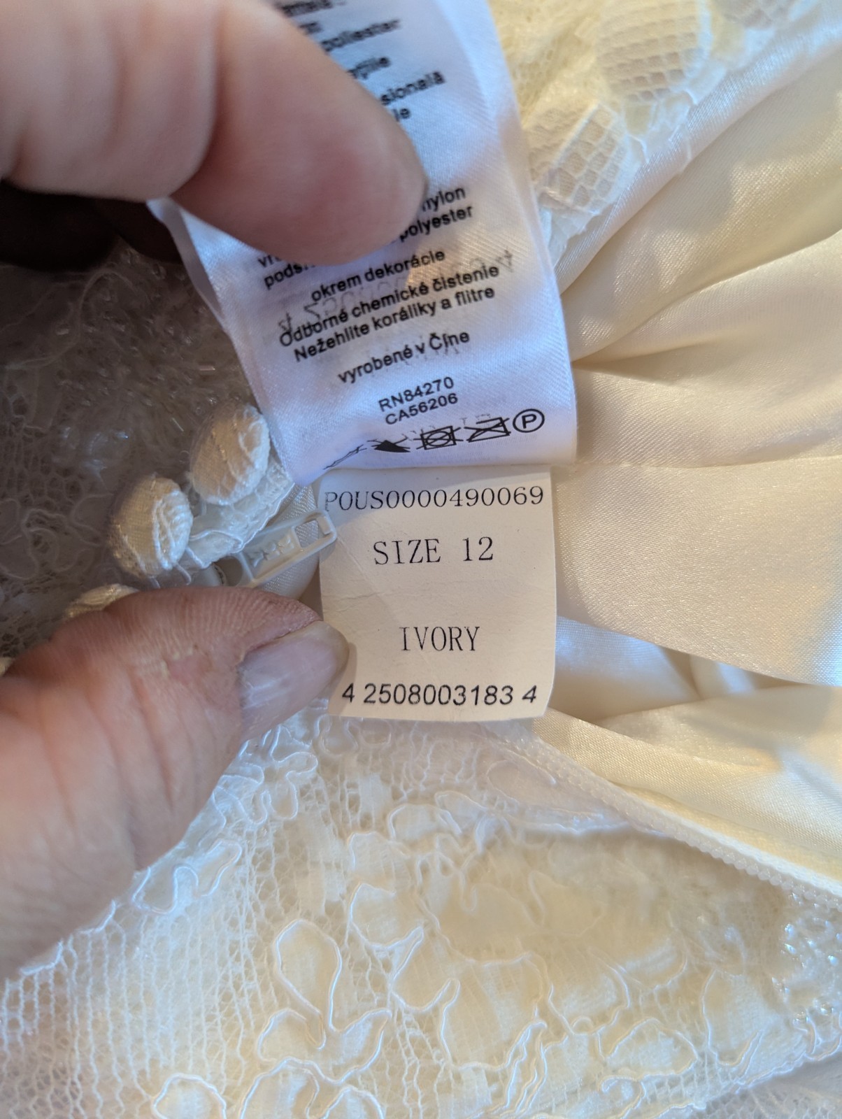 Melissa Sweet Wedding Dress,251110, Ivory, Boho Vintage Look, 12, Pads For Fill