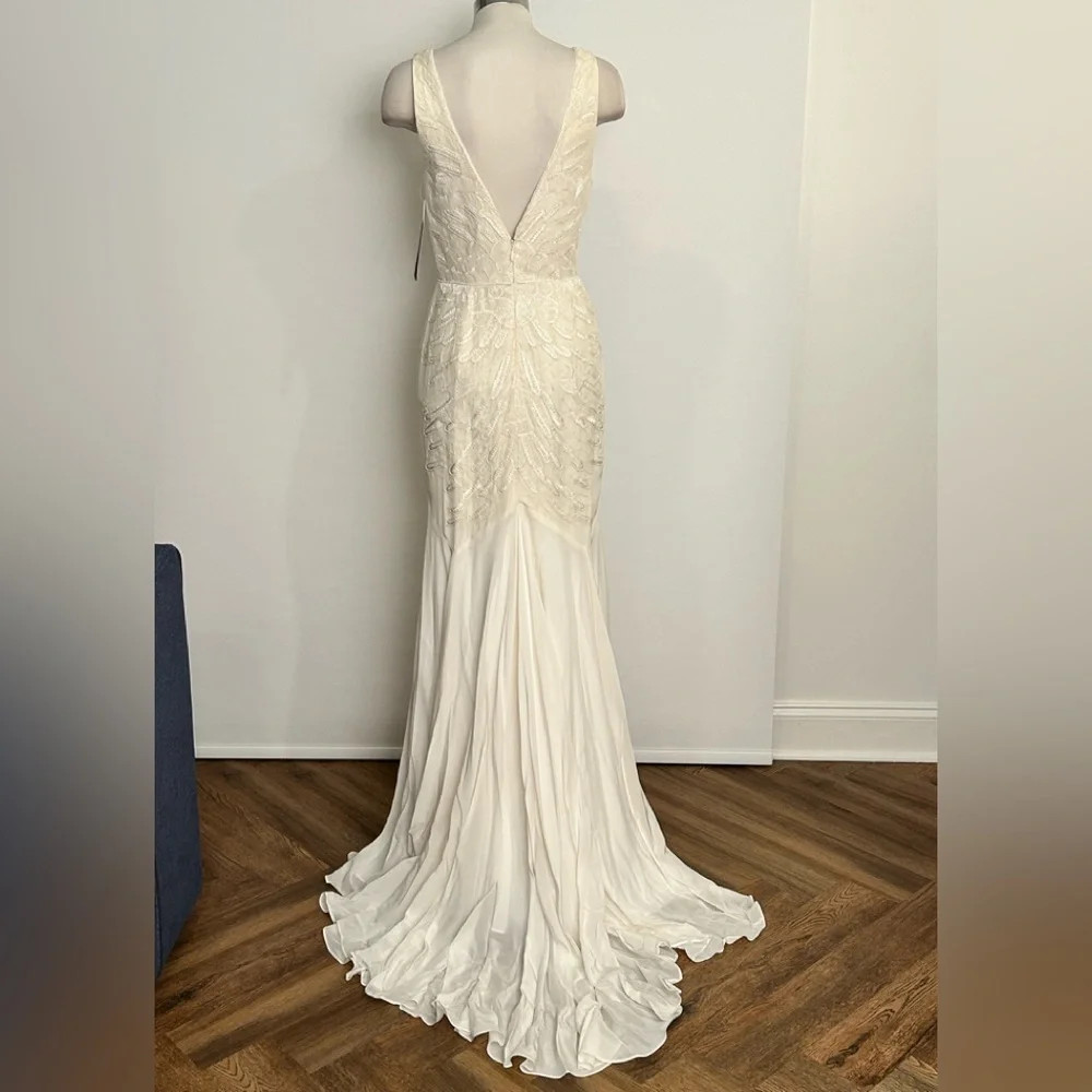 NICOLE MILLER BRIDAL WEDDING PS0004 $3500 AWH/ OFF WHITE Size 8