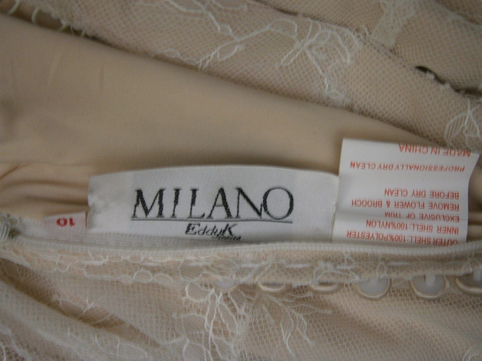 Eddy K MD280 Wedding Dress Ball Gown 6-10 Ivory Champagne Lace BOHO NWT $1,600