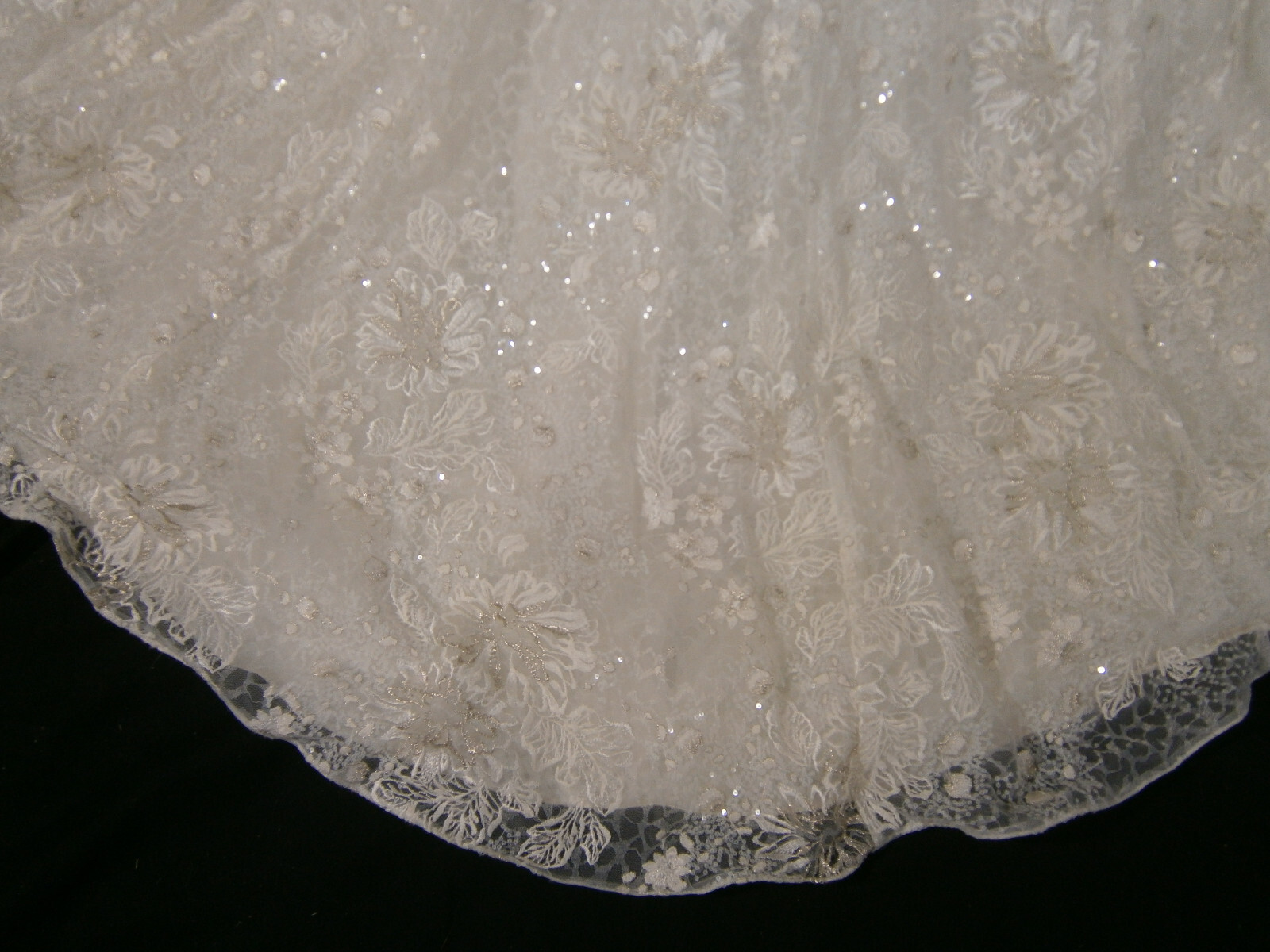 A F Couture Morilee 12 A-Line Wedding Dress Lace Strapless or Straps Bling Wow!