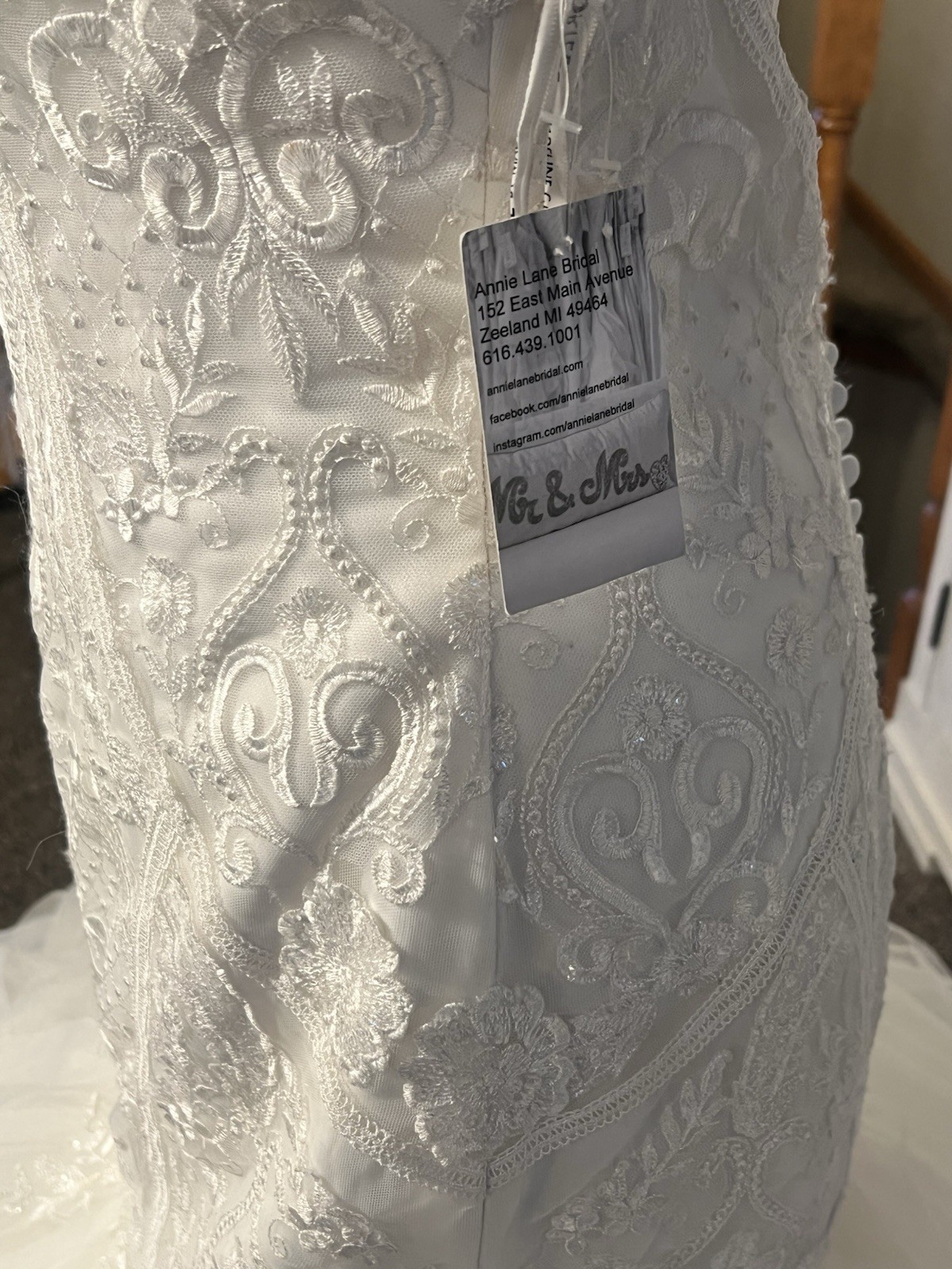 Mori Lee Laney Halter Neck Tulle Organza Mermaid Wedding Gown 12 Style 5687 NWT
