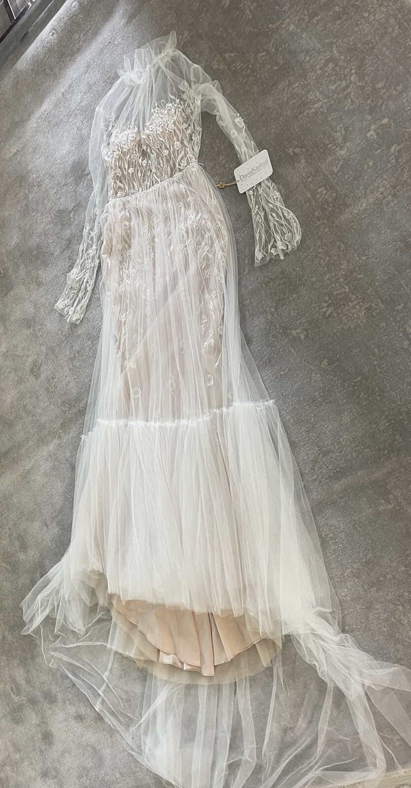 POLLARDI FRAGILITY Wedding Dress 08146.00.17 transparent dress, US 8, UK 10