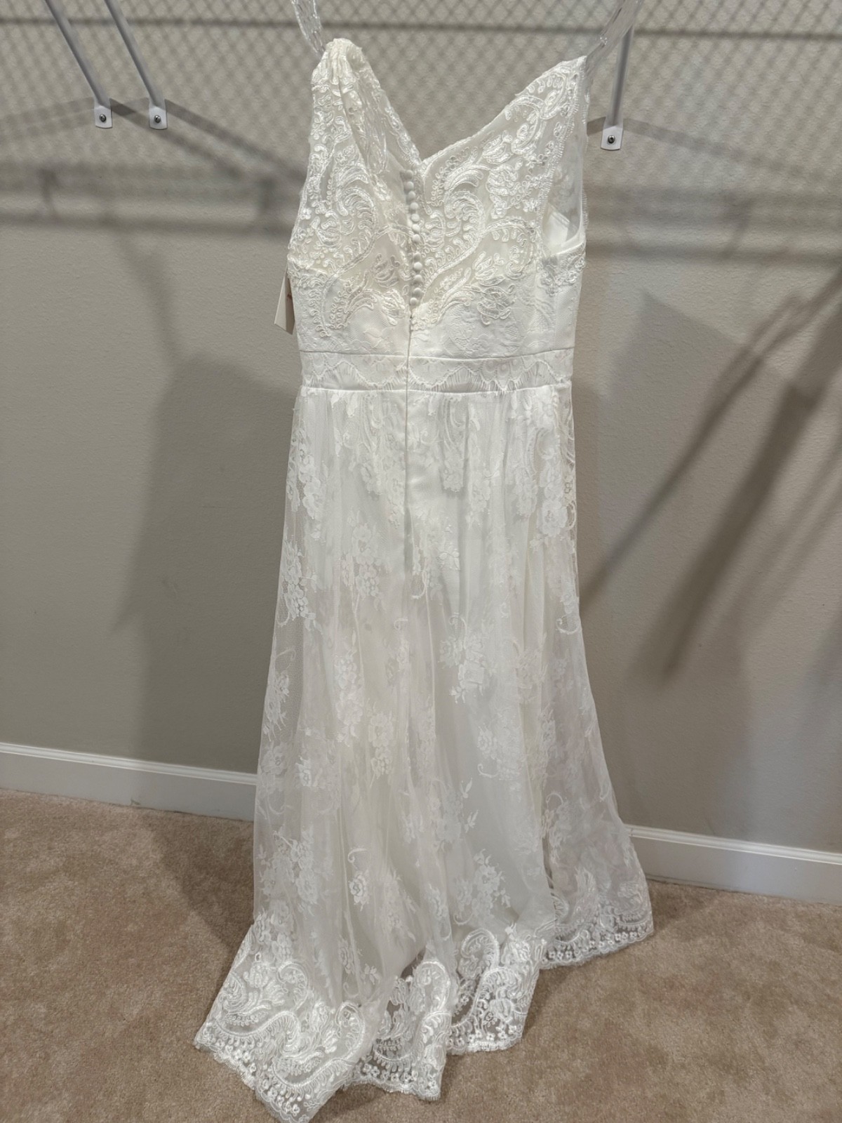 Beautiful Brand New With Tags Full Length A Line Wedding Dress Size 12