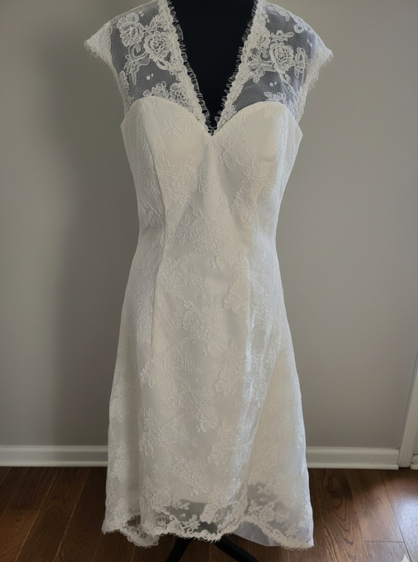 White Bridal Wedding Dress – Size 4 – NWT – Lady Juliets Handmade with Love