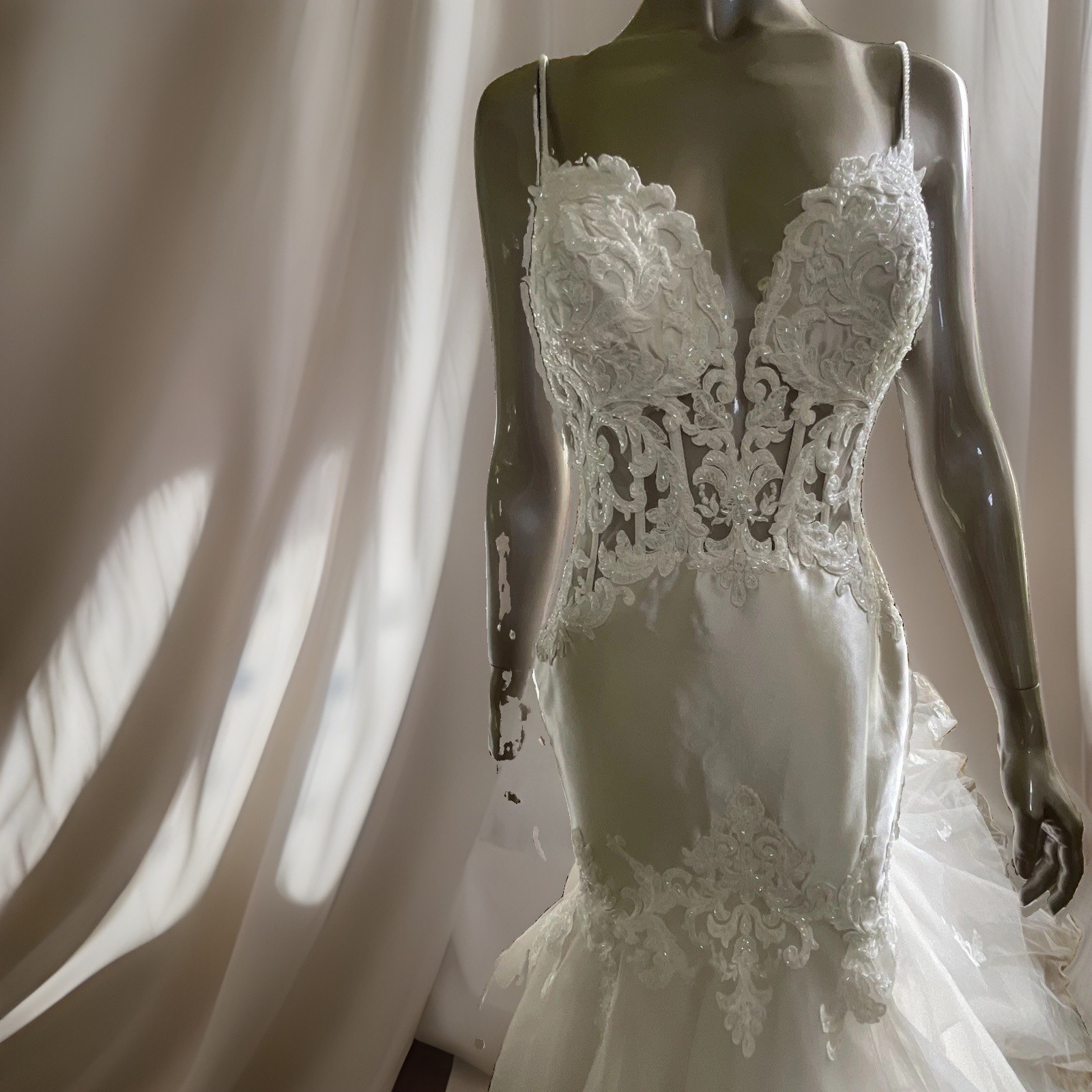 Allure Bridal Wedding Dress L541 Beaded Dress Storage Bag Incl. Size 10- NEW