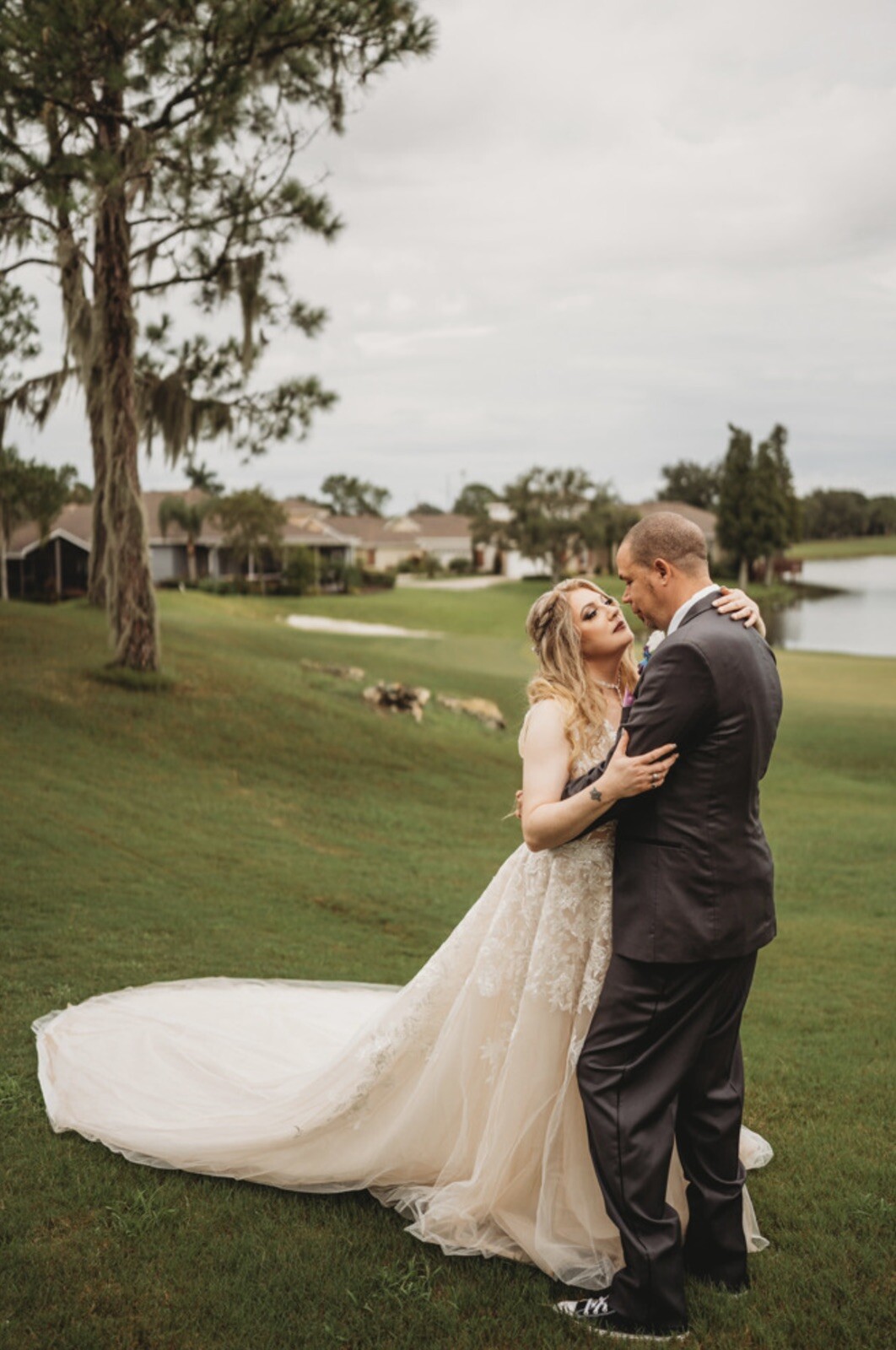 Gorgeous Custom Blush Wedding Dress Sz 12/14