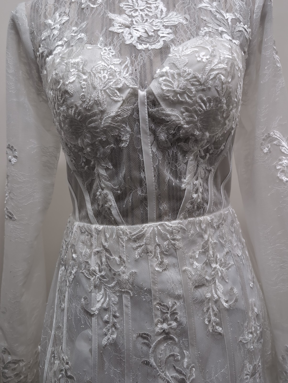 Women’s White Lace Applique High Neck Short Wedding Dress Angel Whimsy Coquette
