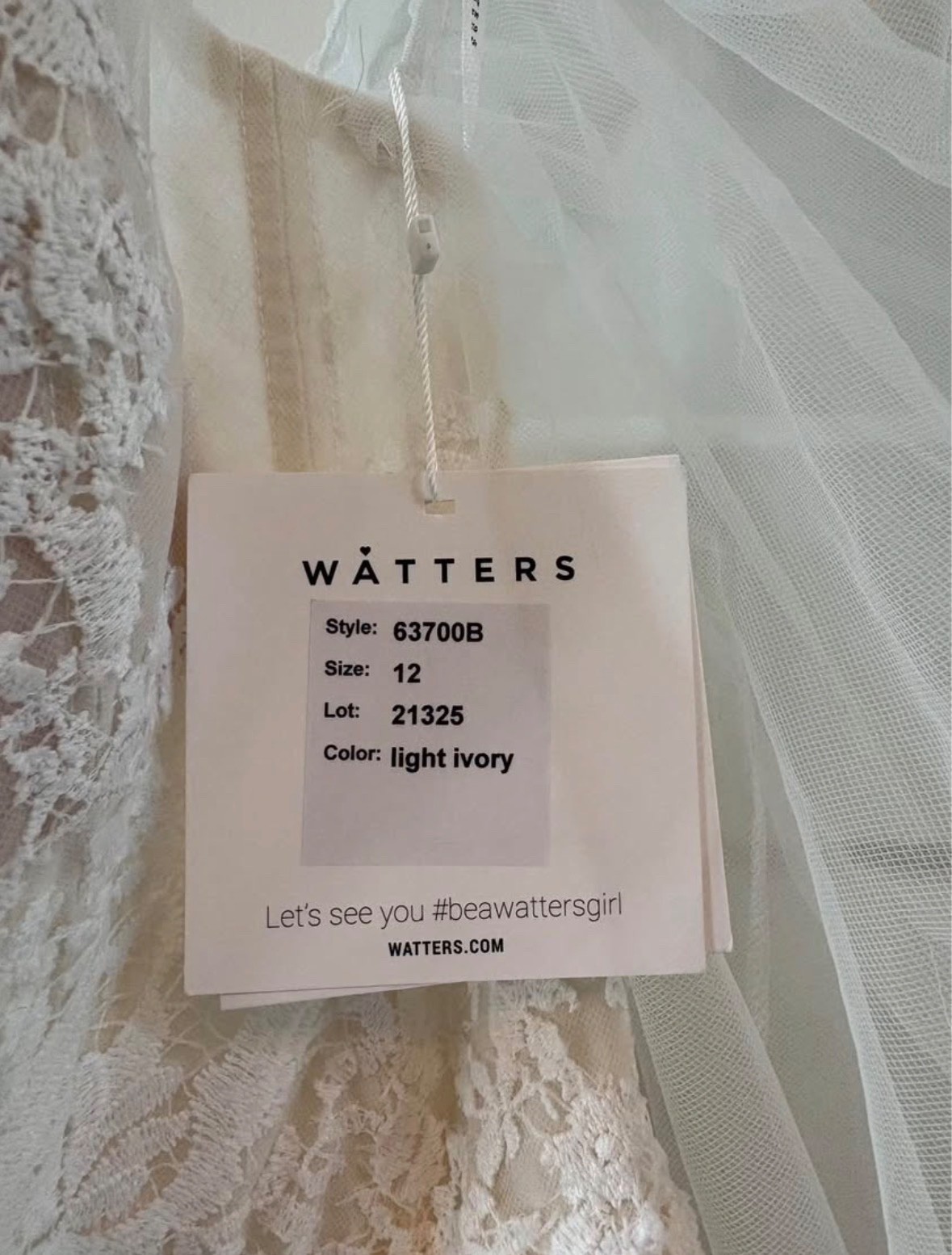 Altered wedding dress size 12 Watters unworn