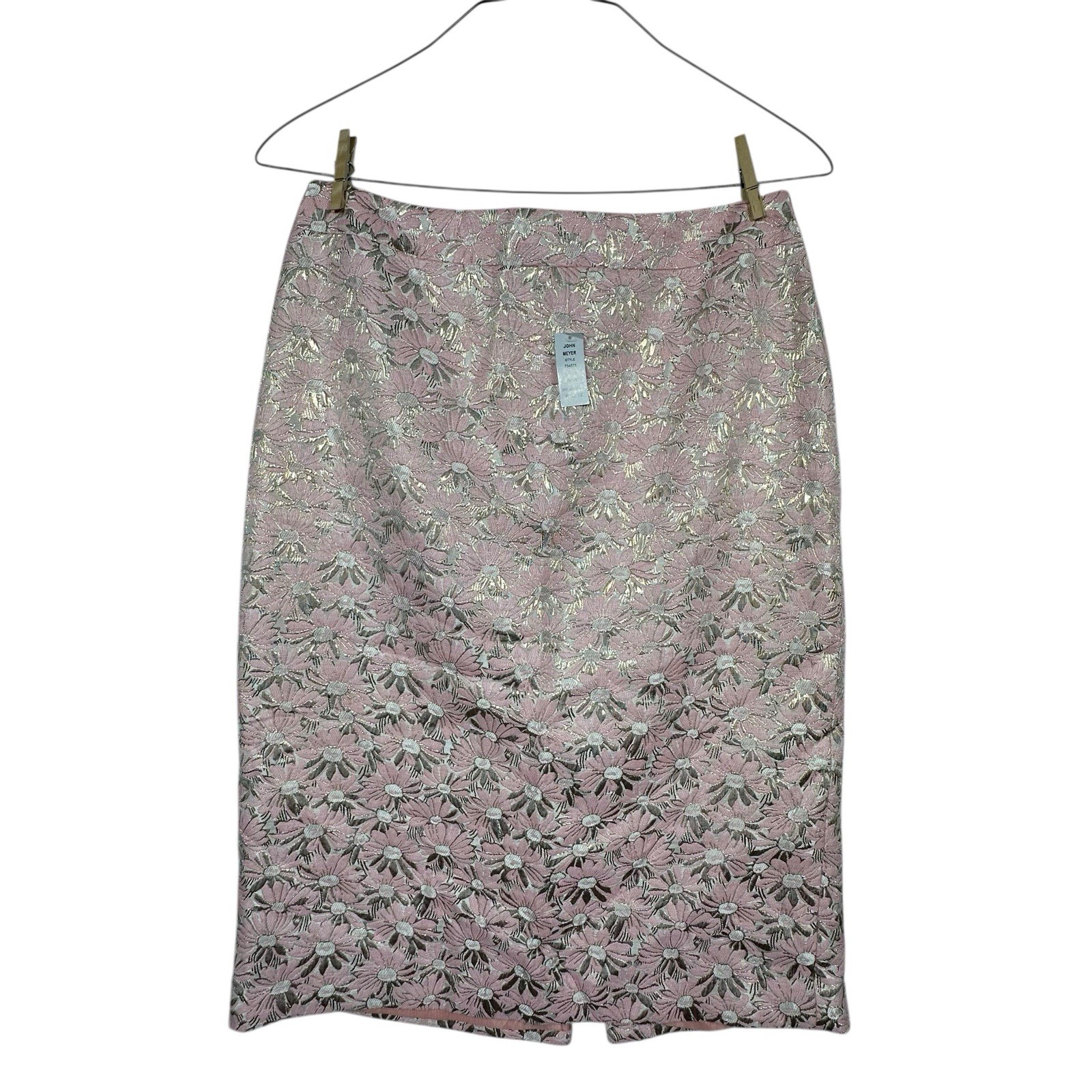 John Mayer Women’s 2pc Suit pink Silver white Rhinestone Buttons Size 12