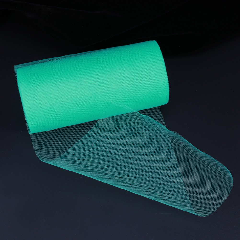 Wedding Decoration Tulle Roll 22m x 15cm Polyester Fabric Lake Green