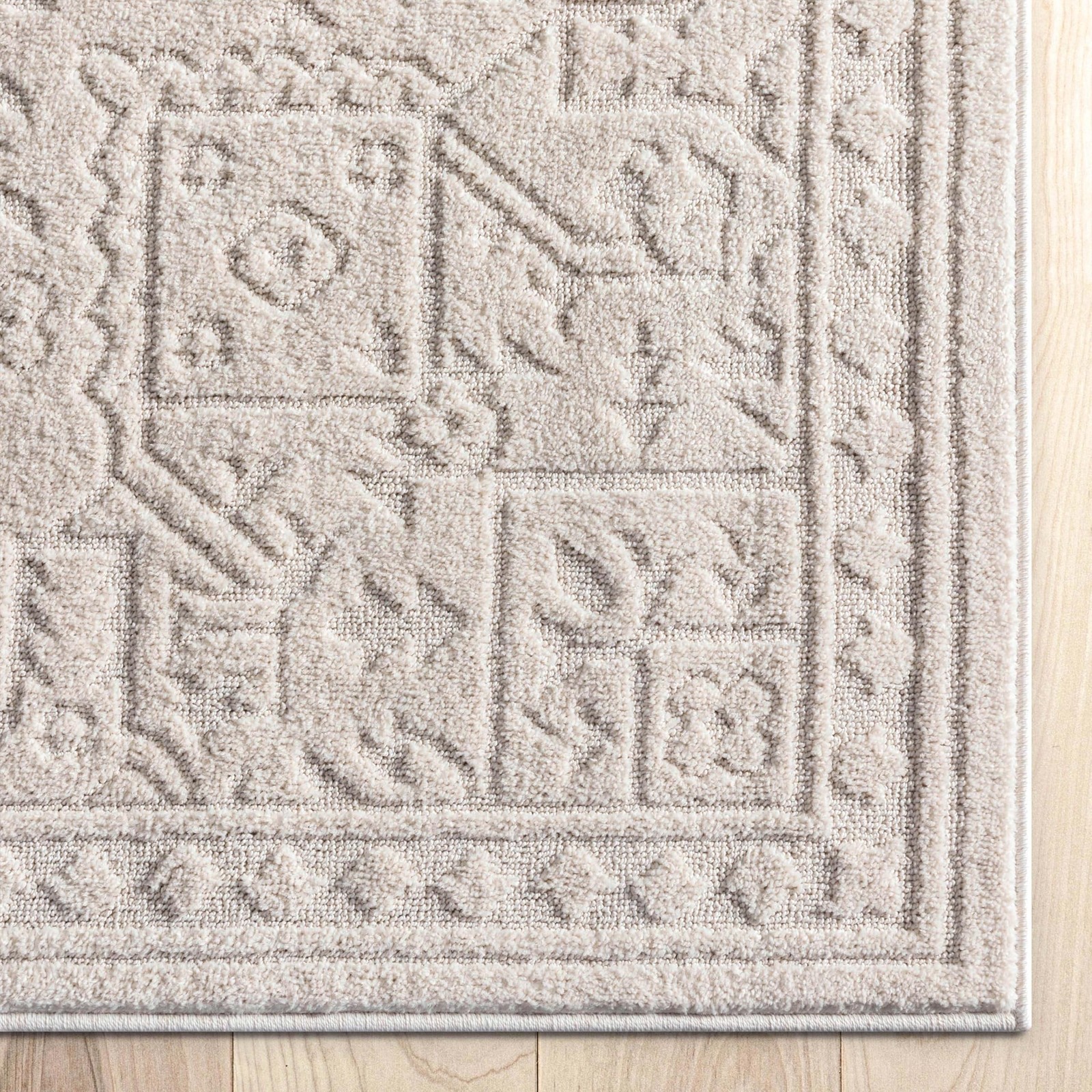 Well Woven Harlow Collection Cloud Medallion Ivory – Modern Tribal Minimalist…