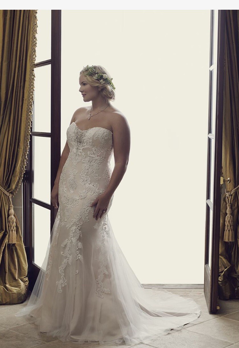 Casablanca Bridal Gown Lotus In Champagne / Ivory/ Silver Size 18 Style 2242
