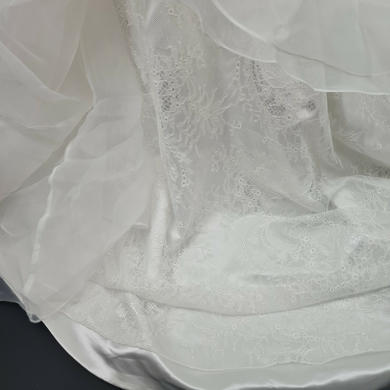 AUGUSTA Jones Strapless Lace Trumpet Mermaid Wedding Dress Size 12 Vintage