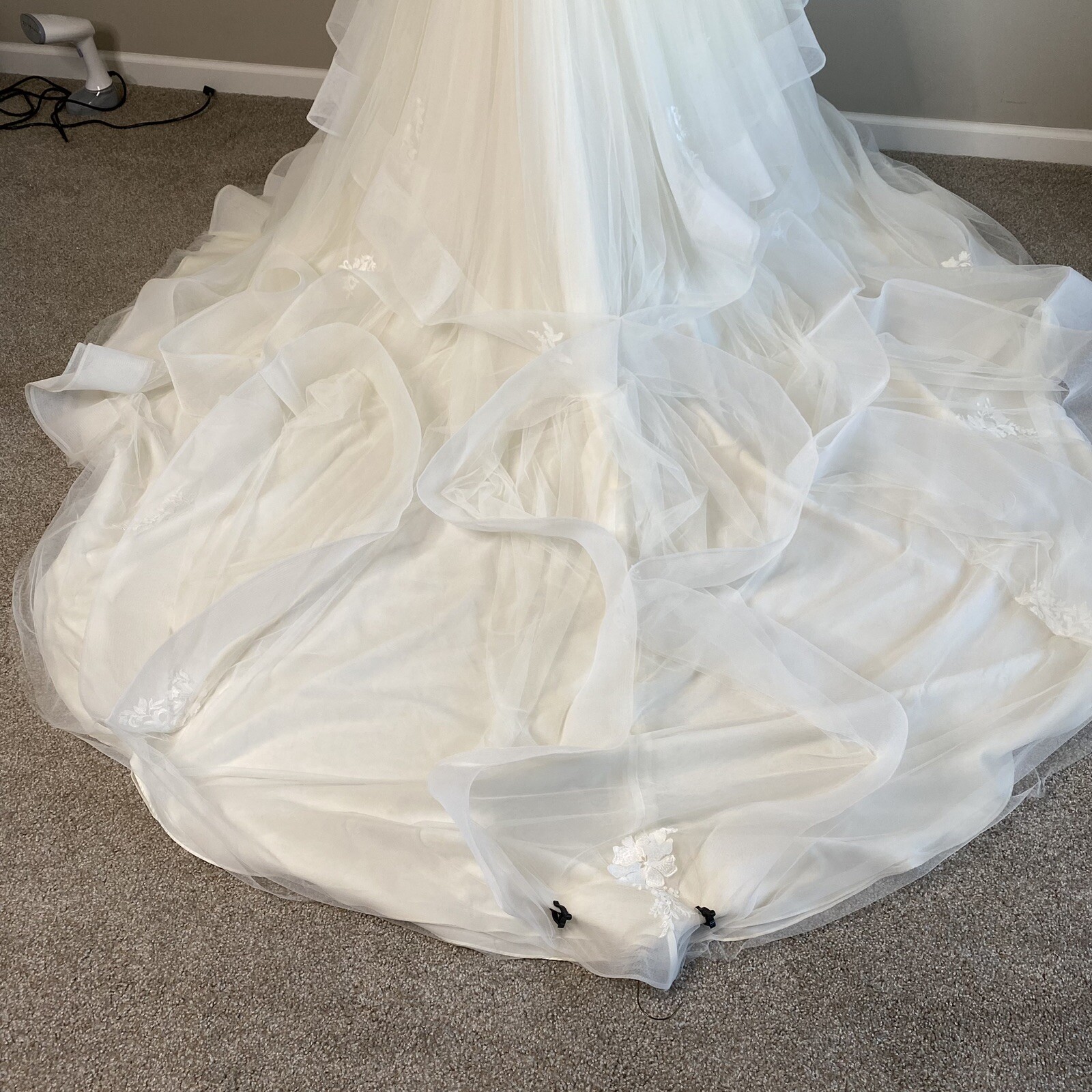 Morilee Wedding Gown 2365 Carmelina Ivory Champaign A Line V Neck Size 12
