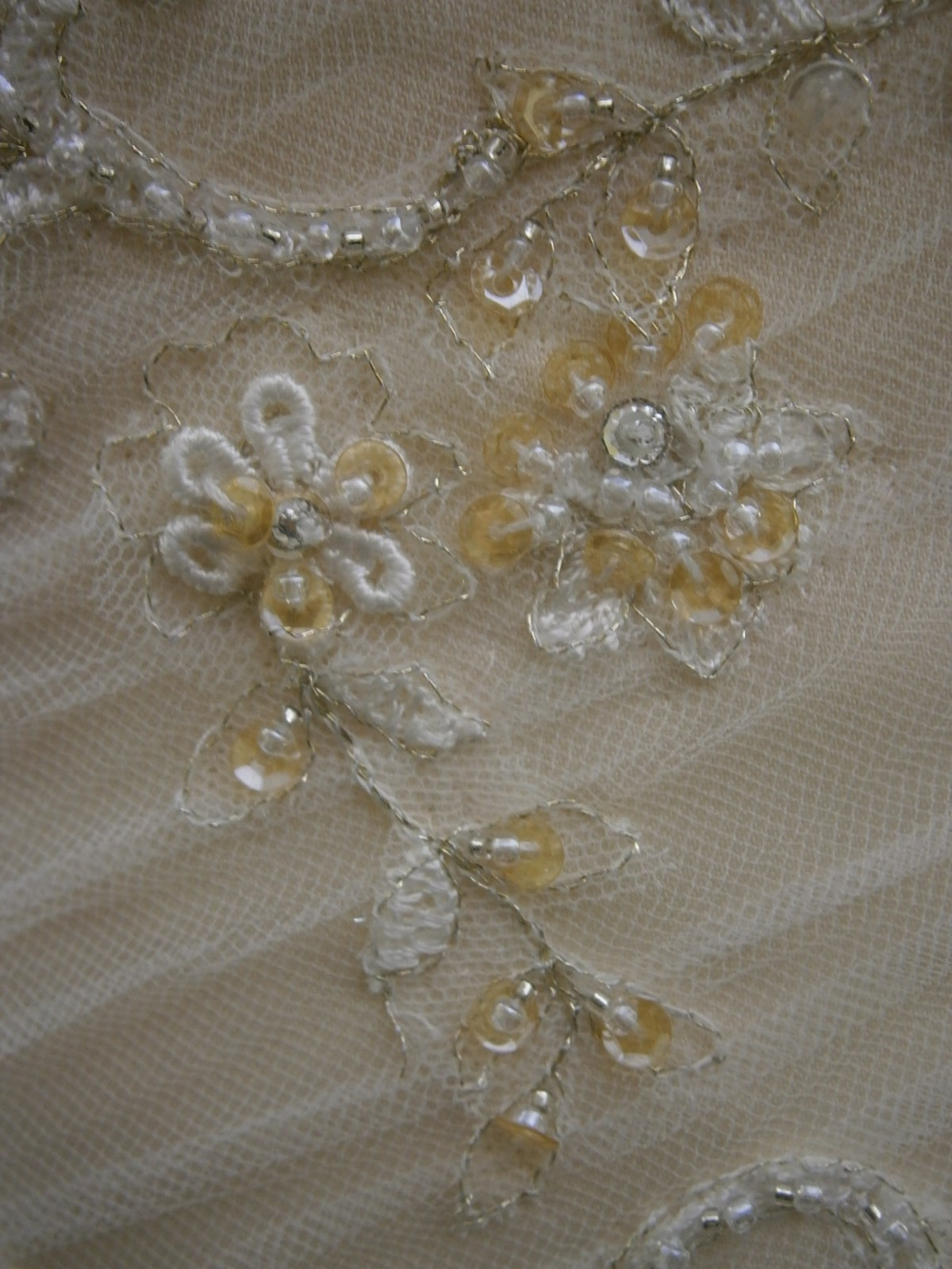 Casablanca Wedding Dress 12 Champagne Gold Asymmetrical Tiers Lace Romantic
