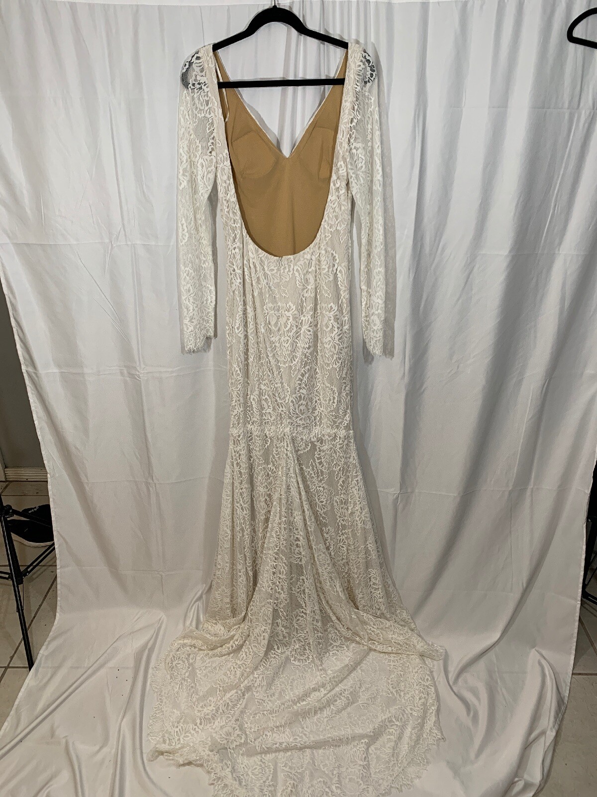 NEW $2195 Katie May San Sebastian Lace Mermaid Gown Wedding [SZ V ] #F409