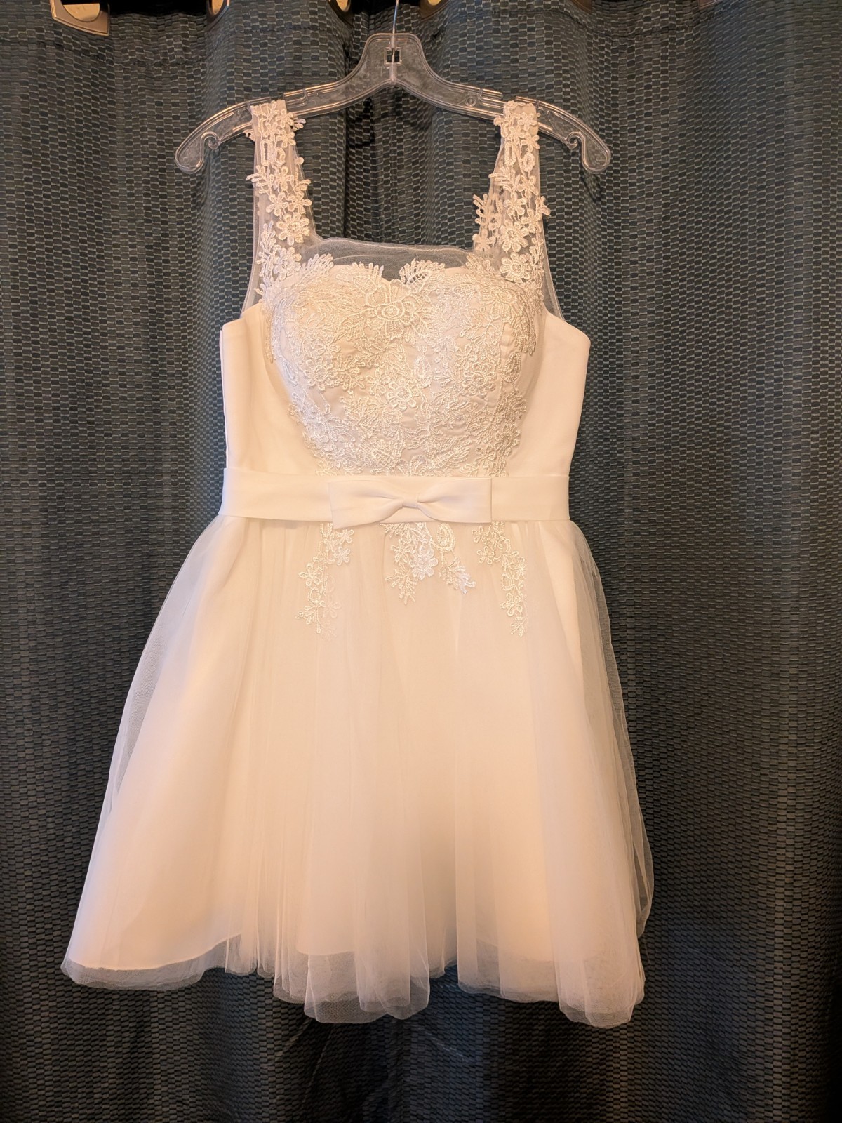 Wedding Reception Dress- Lace Up Corset Back, Size 8-10