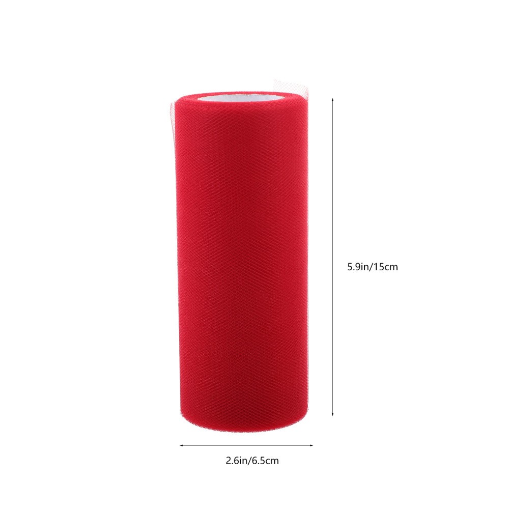Roll of 22M*15CM Banquet Wedding DIY Tulle Craft Tutu Decoration (Red)