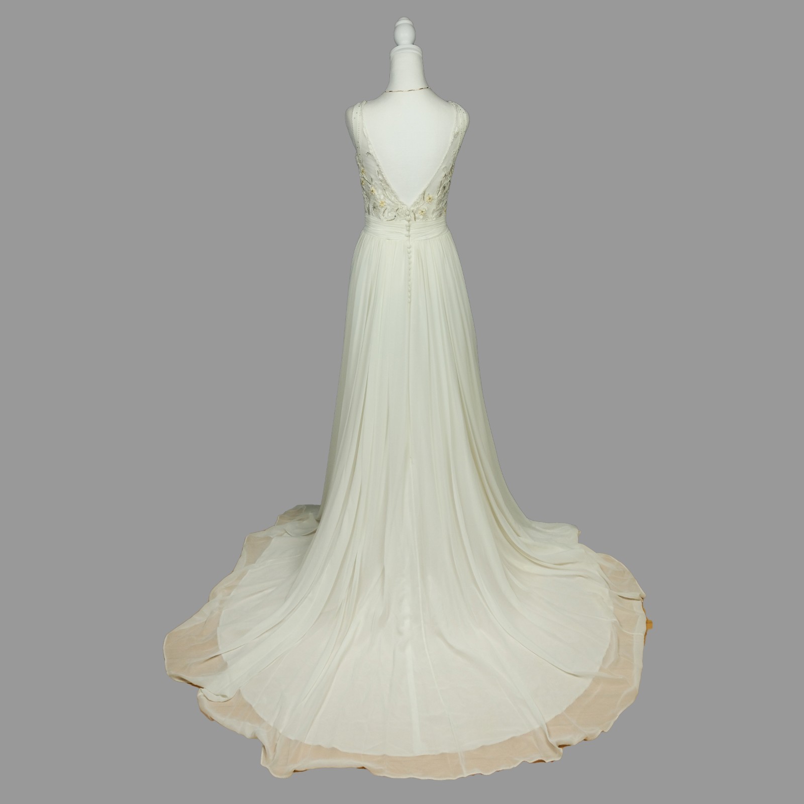 Unbranded pre-owned Ivory Wedding Gown Dress Size S
