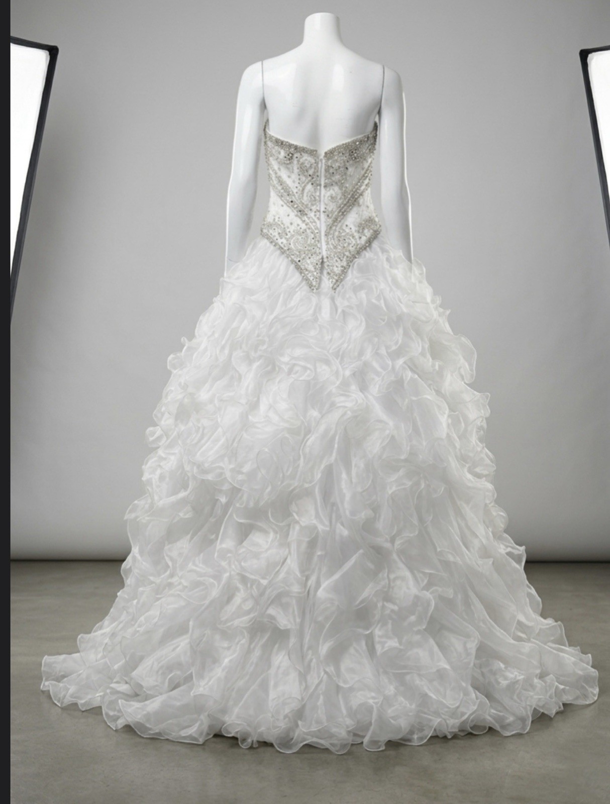 Mary’s Bridal Wedding Dress Princess Gown 2 Piece Beaded Corset Ruffled Organza