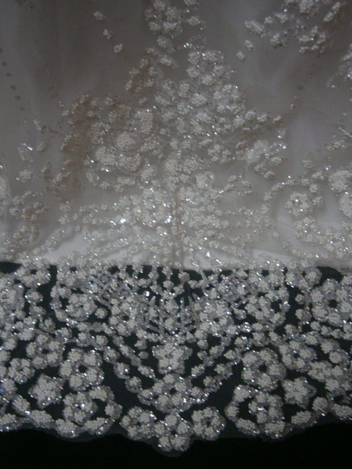 Tara Keely Hayden 2659 Wedding Dress Gown 8-12 Off-White Tulle Sparkle Open Back