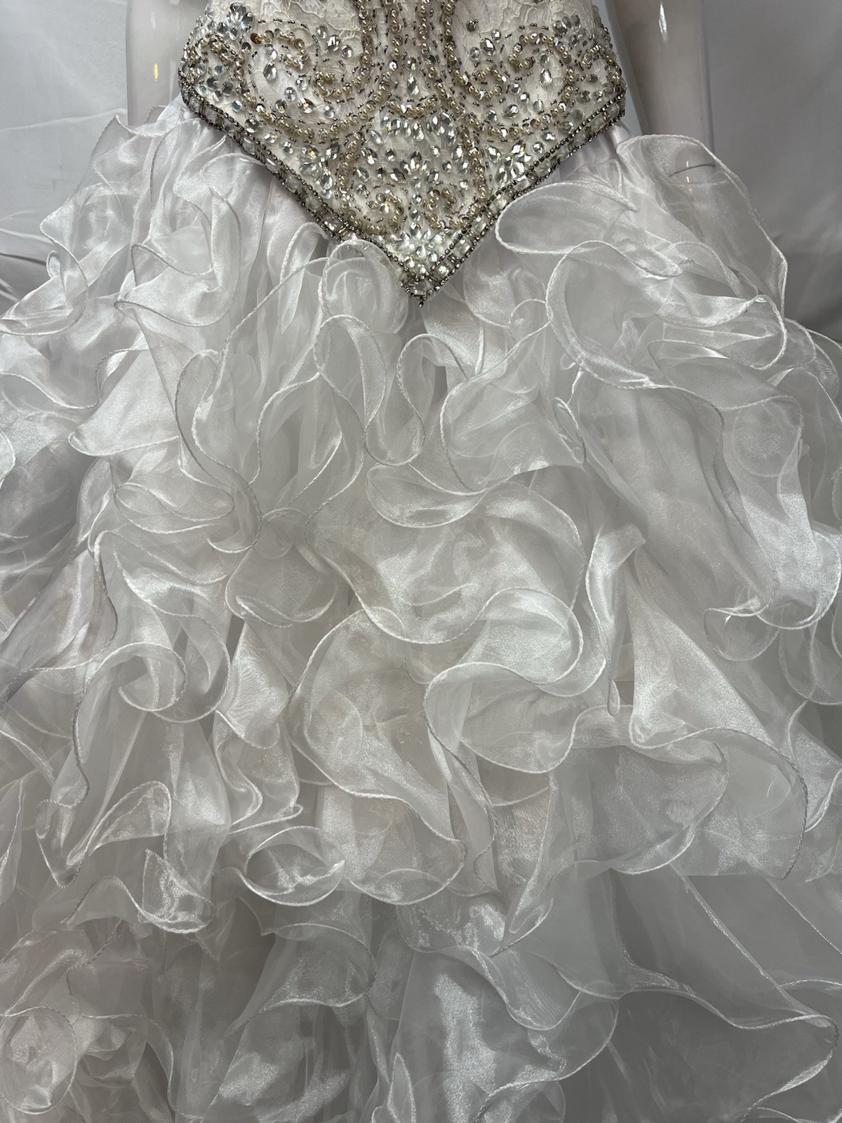 Mary’s Bridal Wedding Dress Princess Gown 2 Piece Beaded Corset Ruffled Organza