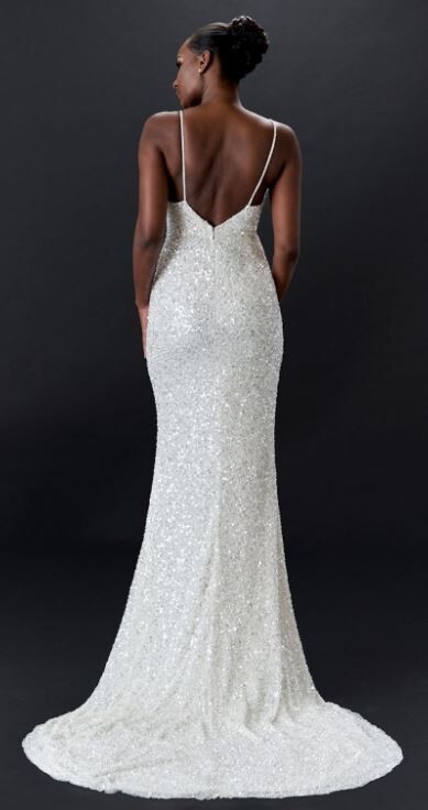 Brand New Size 4 Lotus Threads Brilliance Beaded Crystal Wedding Gown $2200!!