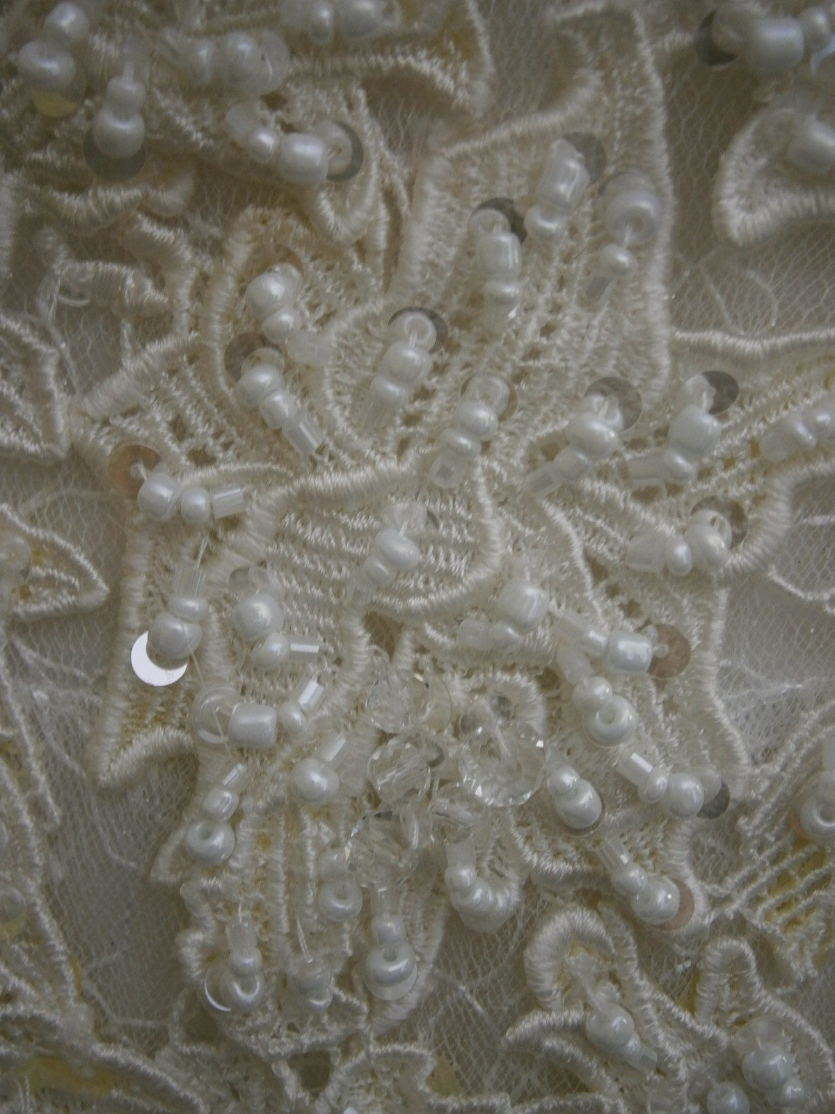 Claire Wedding Dress 4 Off-White Sparkle Tulle Lace Appliques Beaded Boho NEW