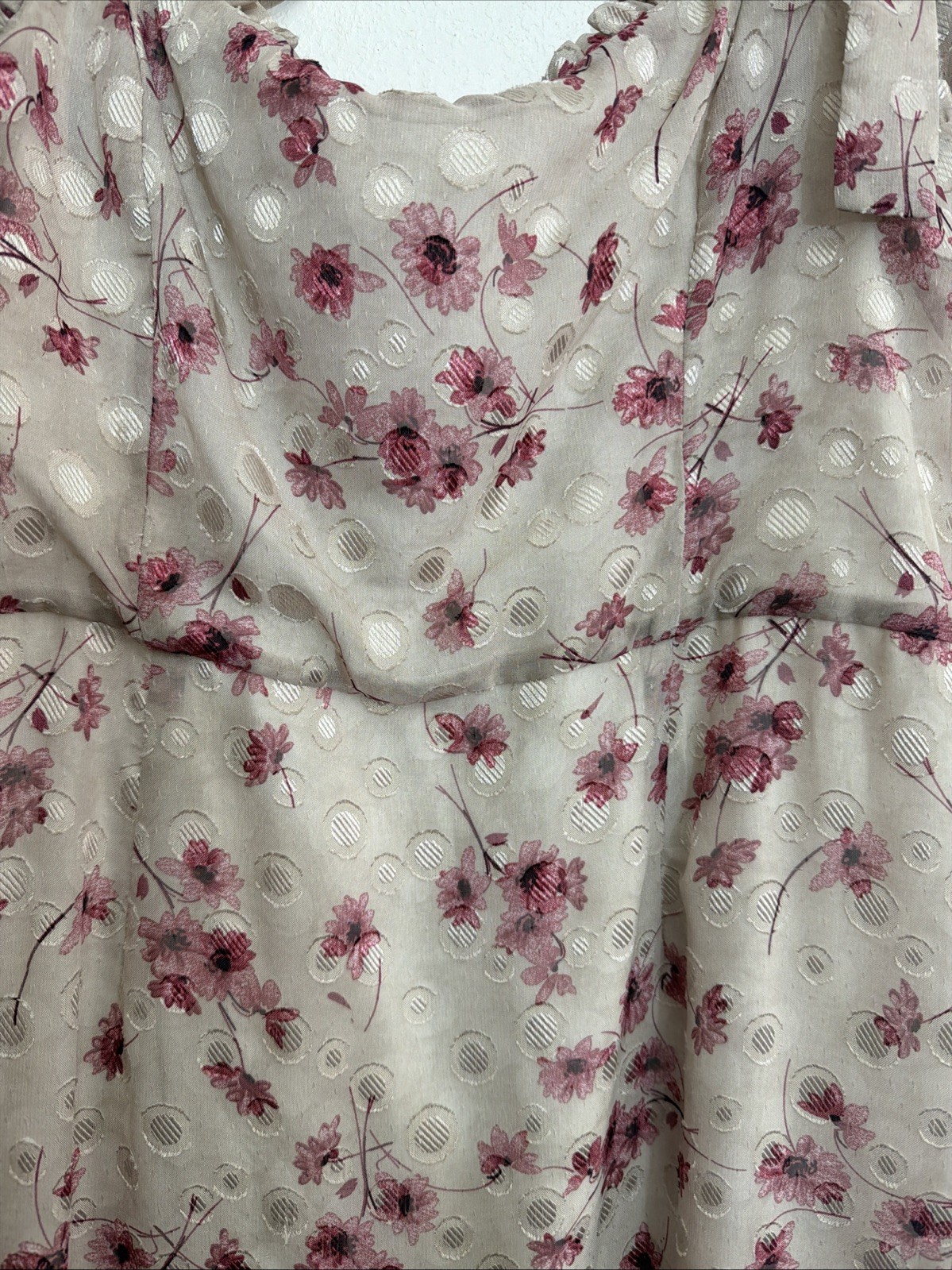 Lulus Pink Floral Midi With OverlayCottage Core Fairy Core FlowyWhimsical.