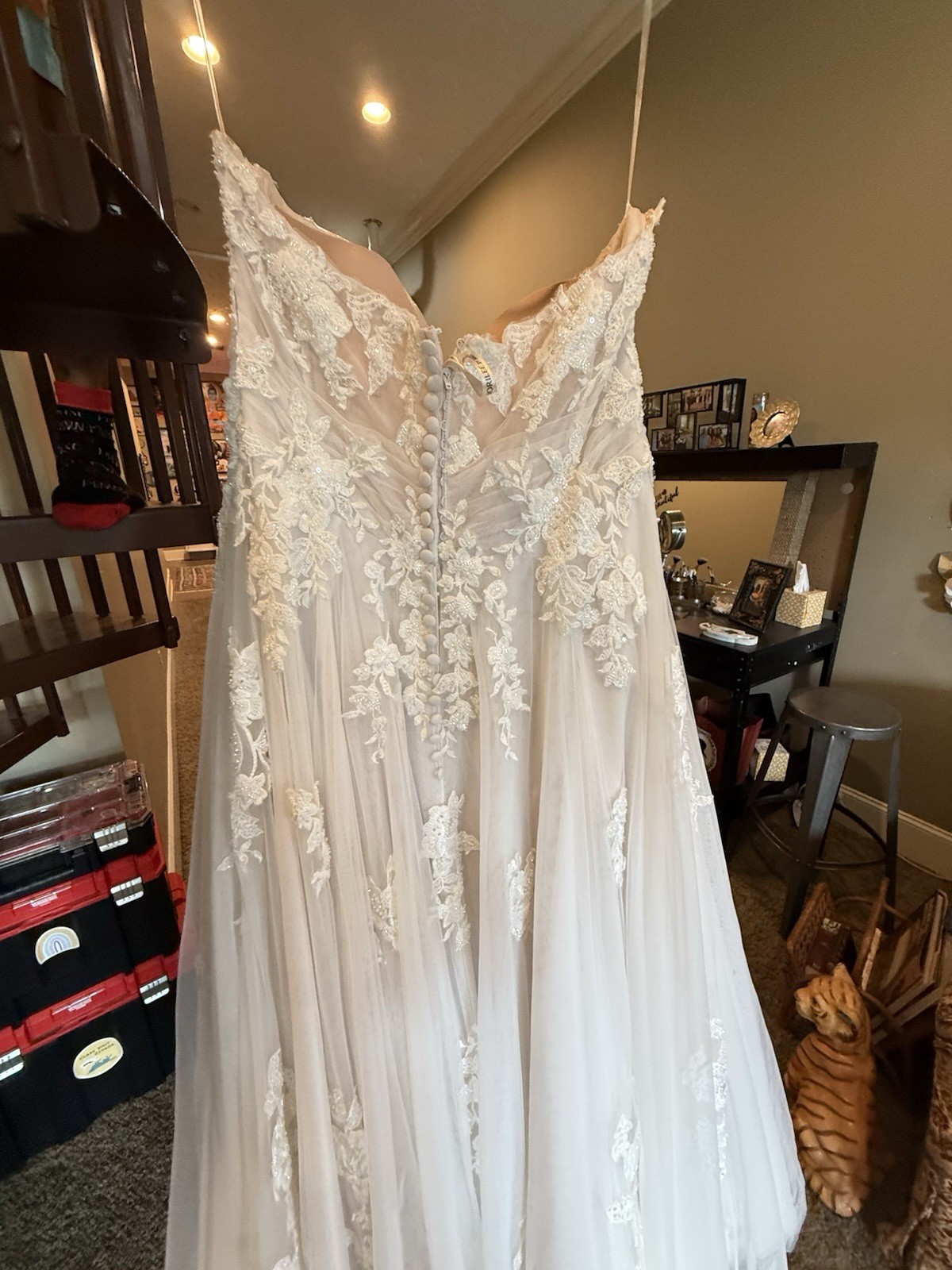 Morilee by Madeline Gardner A-Line Sweetheart Ivory Lace Tulle Dress 20