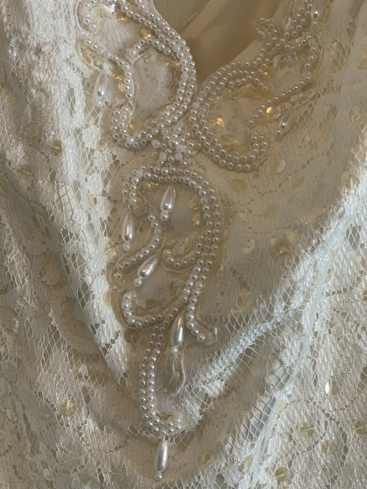Vintage Bridal Originals Wedding dress Petite8 ivory Long Sleeve Mermaid Trumpet