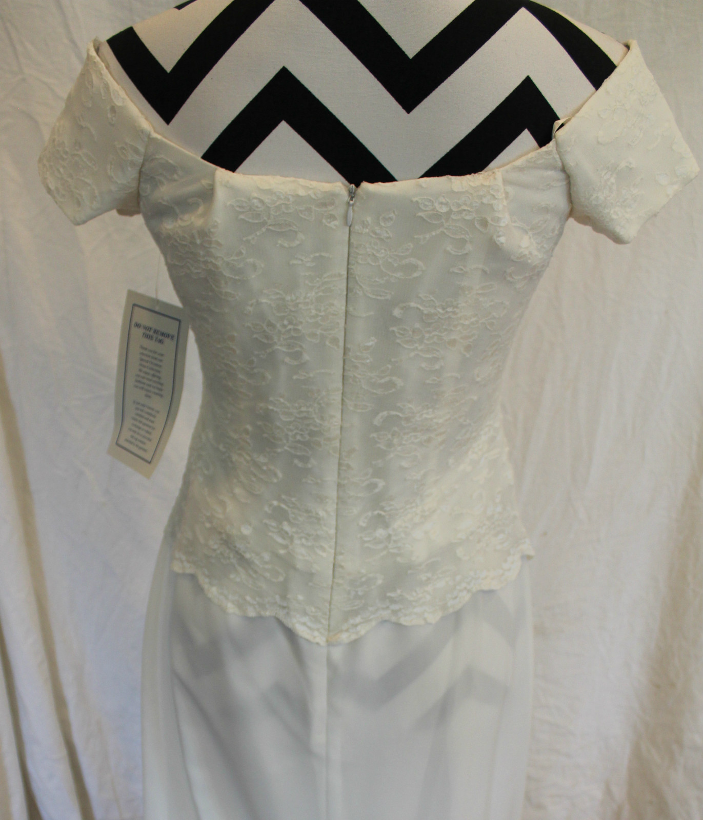 CHADWICK’S Ivory Lace Off Shoulder Wedding Formal Dress Sz 6P NWT #CB1-10